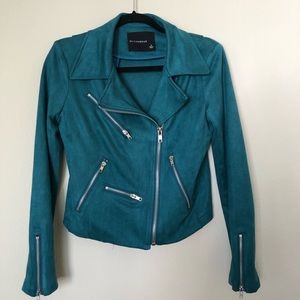 Teal Jean Jacket From Vici Collection - Faux Suede